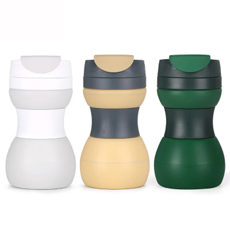 

Creative and popular silicone folding water cup & Office couple's cup and outdoor travel coffee cup