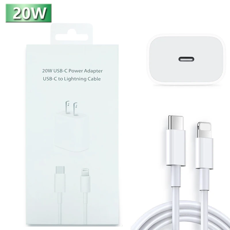 

Factory price 20W USB-C Power Adapter US Plug Type C cable With PD Fast charger