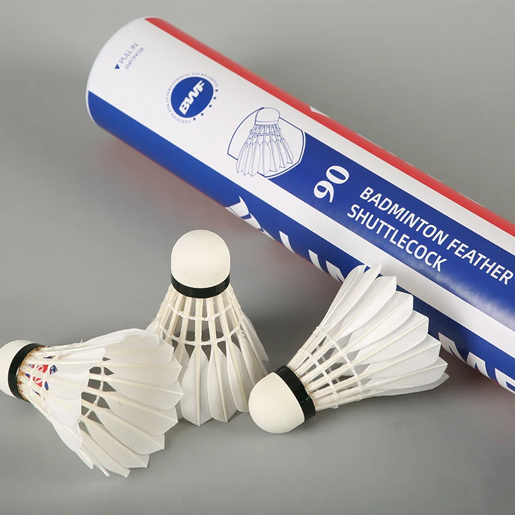 

retail original goose feather badminton shuttlecocks ling mei 90, White