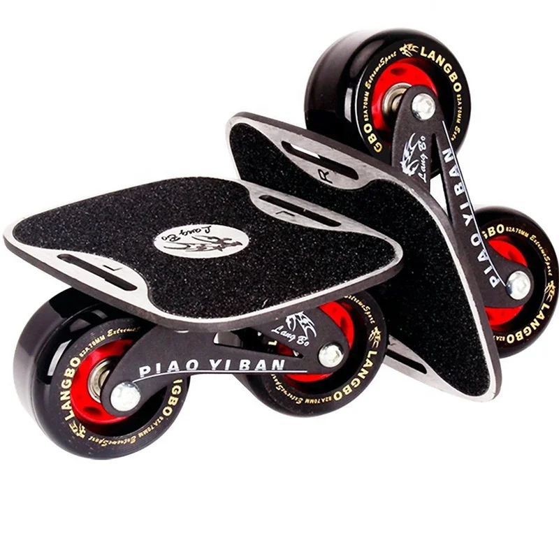

Outdoor Freeline Skates Road Drift Skates Plate with PU Wheels and ABEC-9 608 Bearings