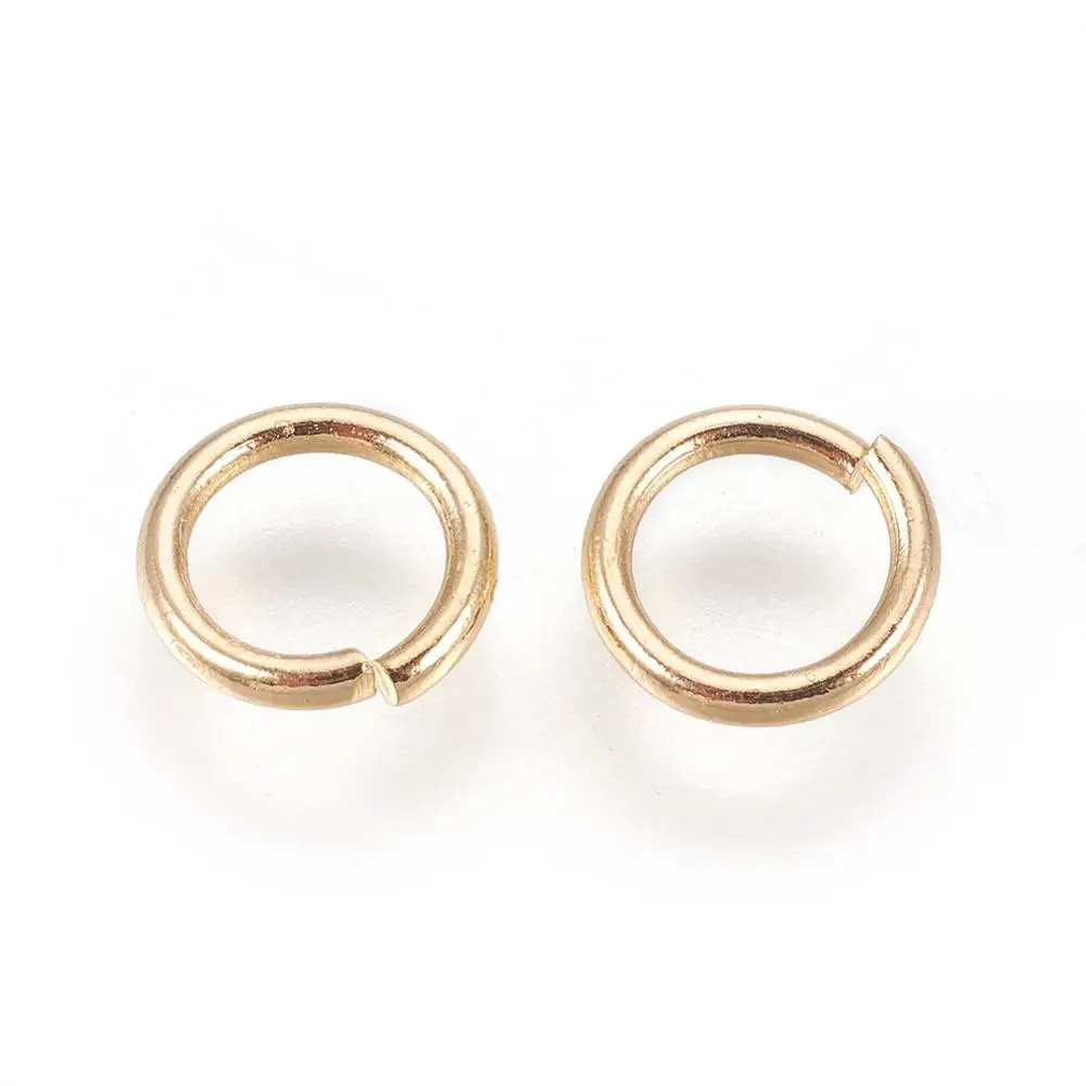 

Pandahall 6mm Long-Lasting Plated Brass Gold Open Jump Rings