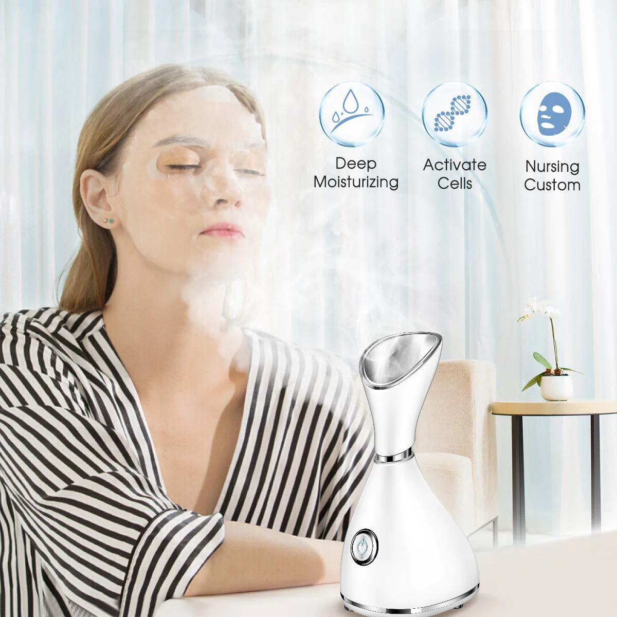 Portable Vapor De Ozono Portatil Vaporisateur De Visage Sauna Facciale