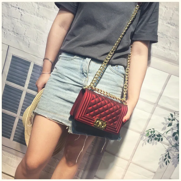 

New Summer Single woman university shoulder jelly bag wholesale for girls