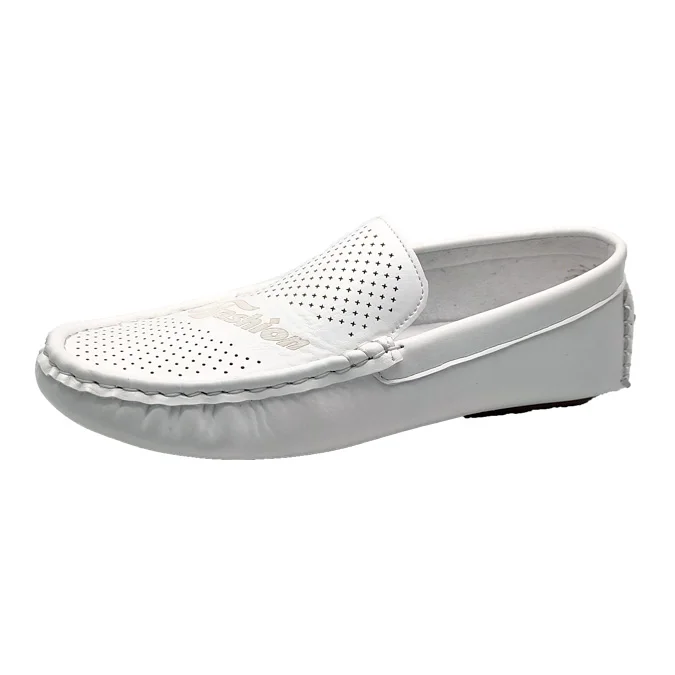 

Wholesale Custom Logo Foldable Flat Slip-On Casual Dresses Soft Leather Loafers Moccasins Shoes For Men, White/black/customized color