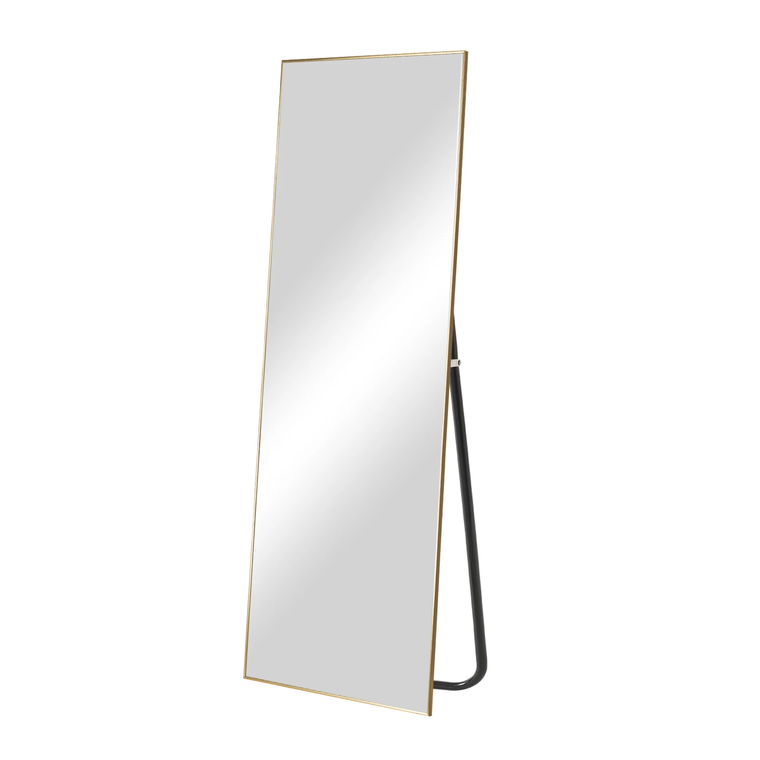 

Full Length Floor Free Standing Body Mirror, Wall Mounted Hanging Mirror, Large Dressing gold Mirror