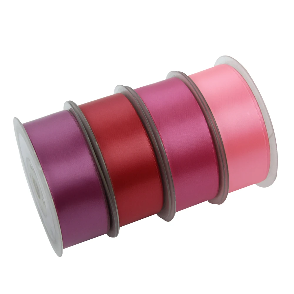 

VATIN Brand 50 Yards Black Color 3/8 " inch 9mm Double Face Polyester Satin Ribbon