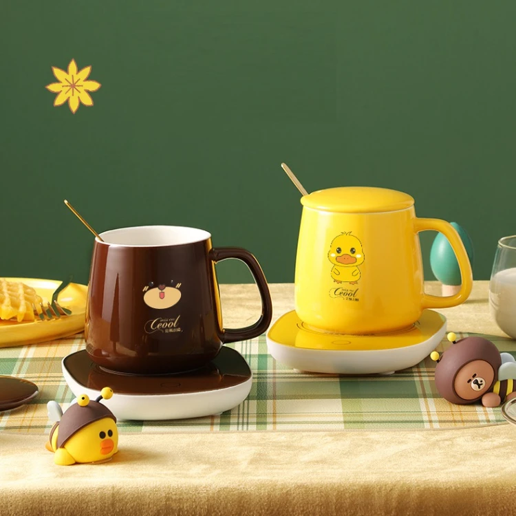 

Small Animal Souvenir Thermostat Cup Set Constant Temperature Heating Ceramic Gift Coffee Cup