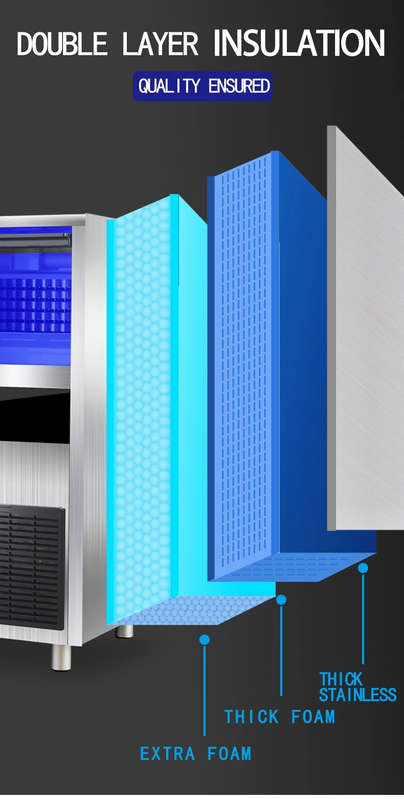 Gq New Style Ice Cube Machine Daily Capacity 90kg Ice Cube Making