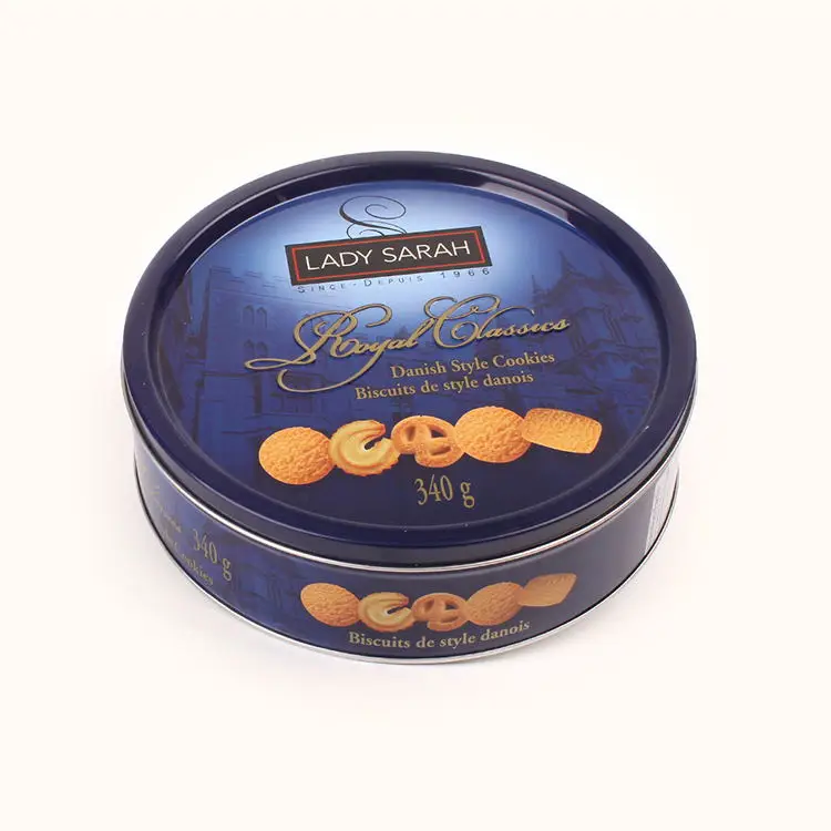 
High Protein Sweet Tasty Blue Tin Shortbread Butter Cookies (340Gr) 