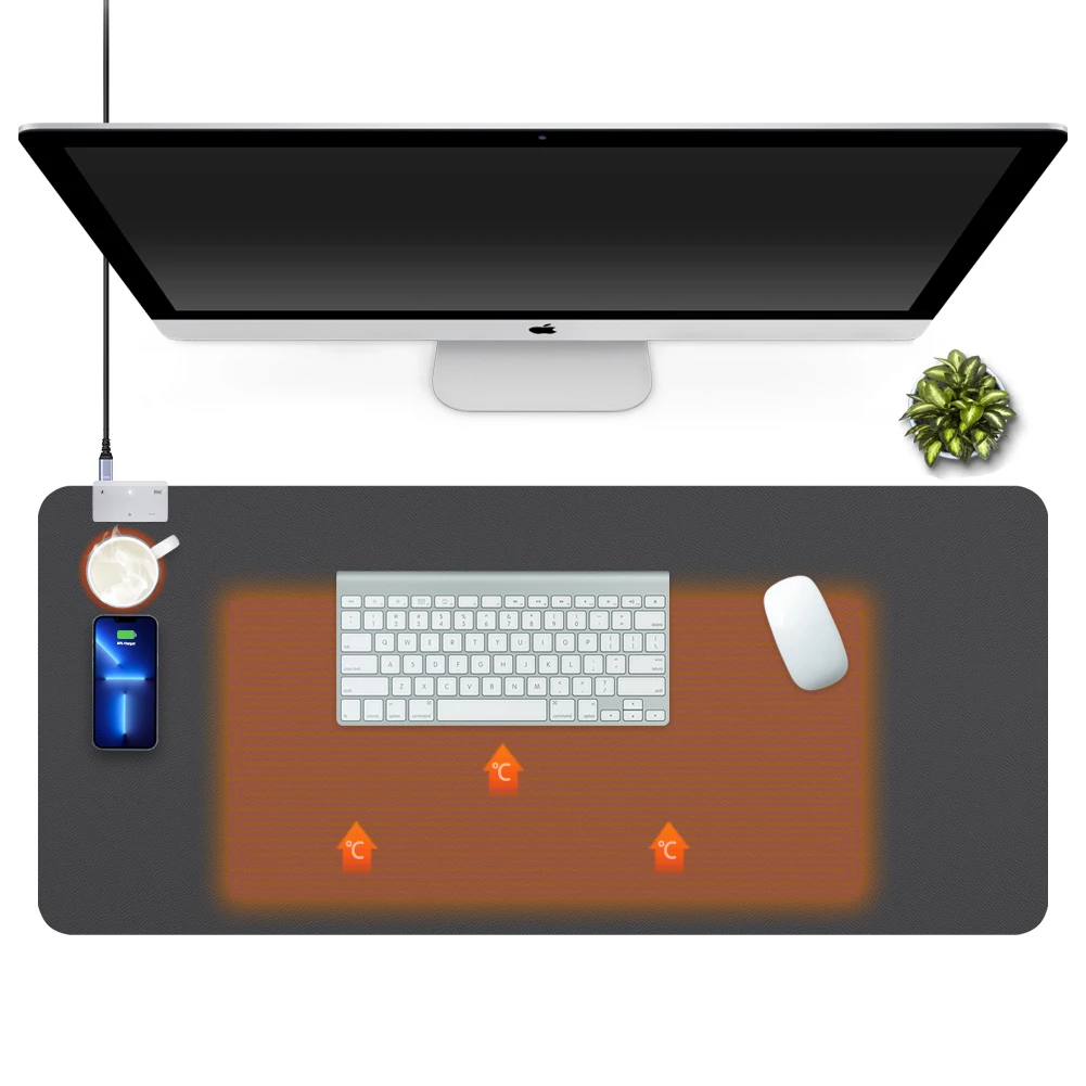 

Hot Shenzhen Large Heat Warm Writing Desk Mouse Pad With Wireless Charger