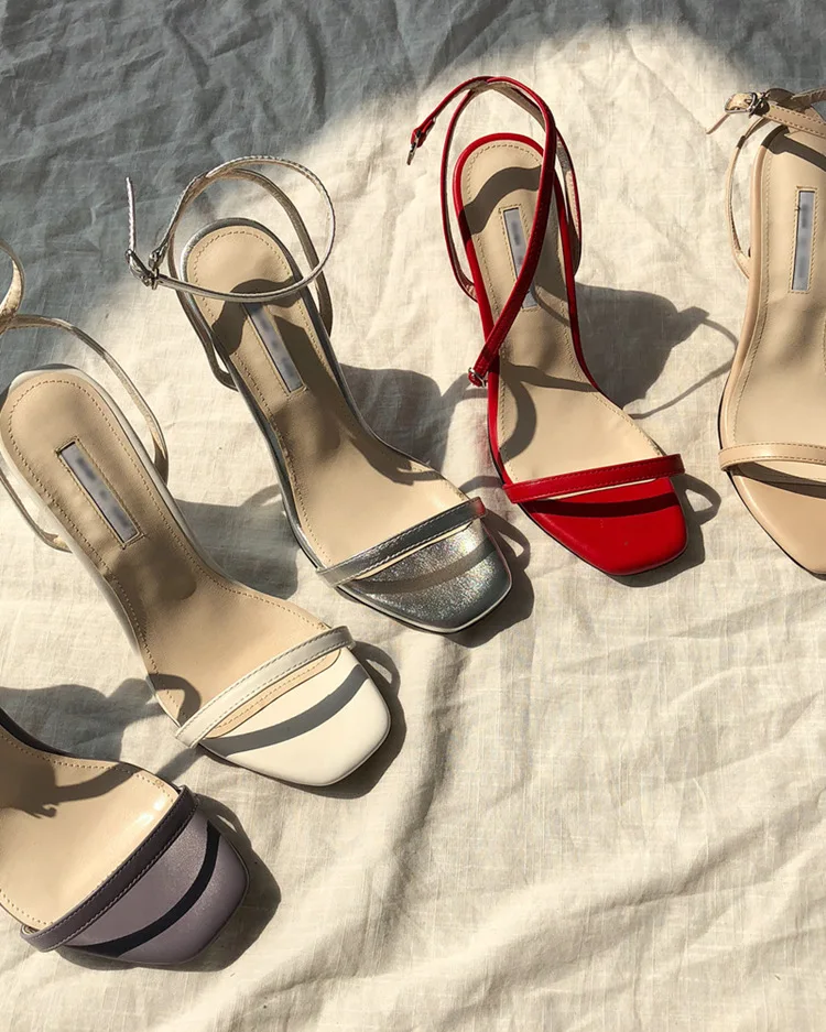 免费送货妇女厚鞋跟工作鞋性感鞋非常高跟鞋凉鞋 - buy sexy shoes