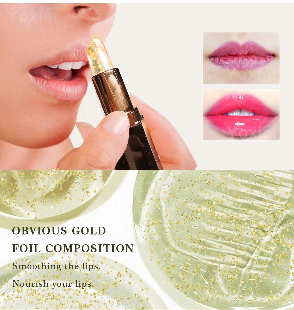 24k Gold Olive Oil Lip Balm Moisturizing Balm Lip Repair Wrinkles Vegan