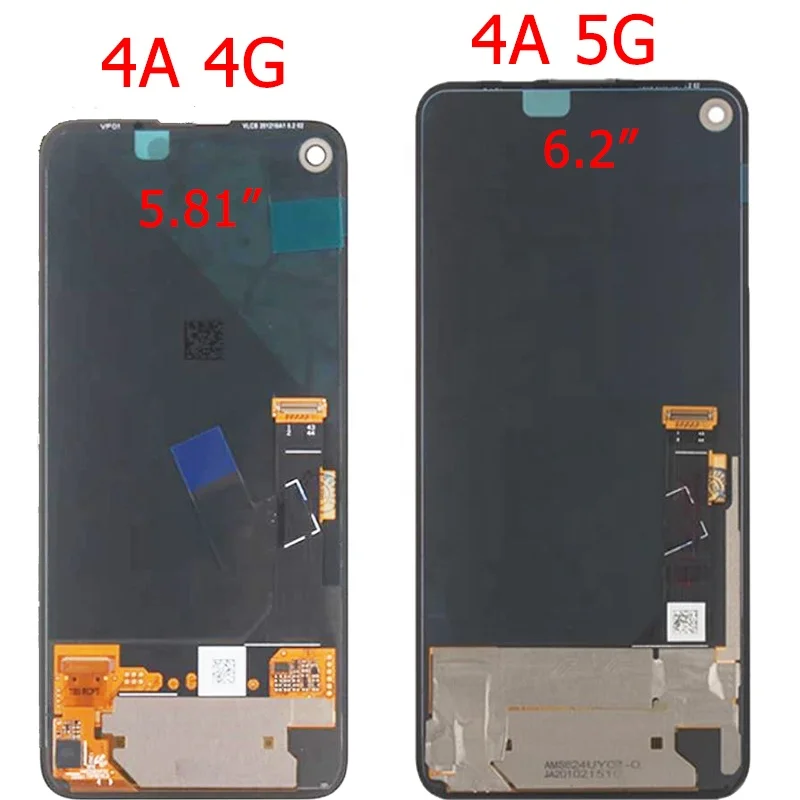 

Original Pixel 4A LCD For Google Pixel 4A 4G 5G LCD Display Touch Screen Frame Digitizer Panel Parts, Black