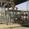 petroleum skid mounted filling platform solution including loading arm flow meter valve pump batch controller