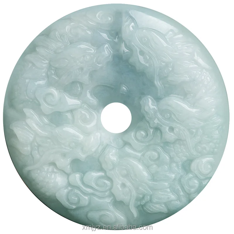 

Certified Grade A Natural Burmese Jade Dragon Guardian Zodiac Dragon Safe Buckle Ice Jade Pendant Pendant Sihui Jade