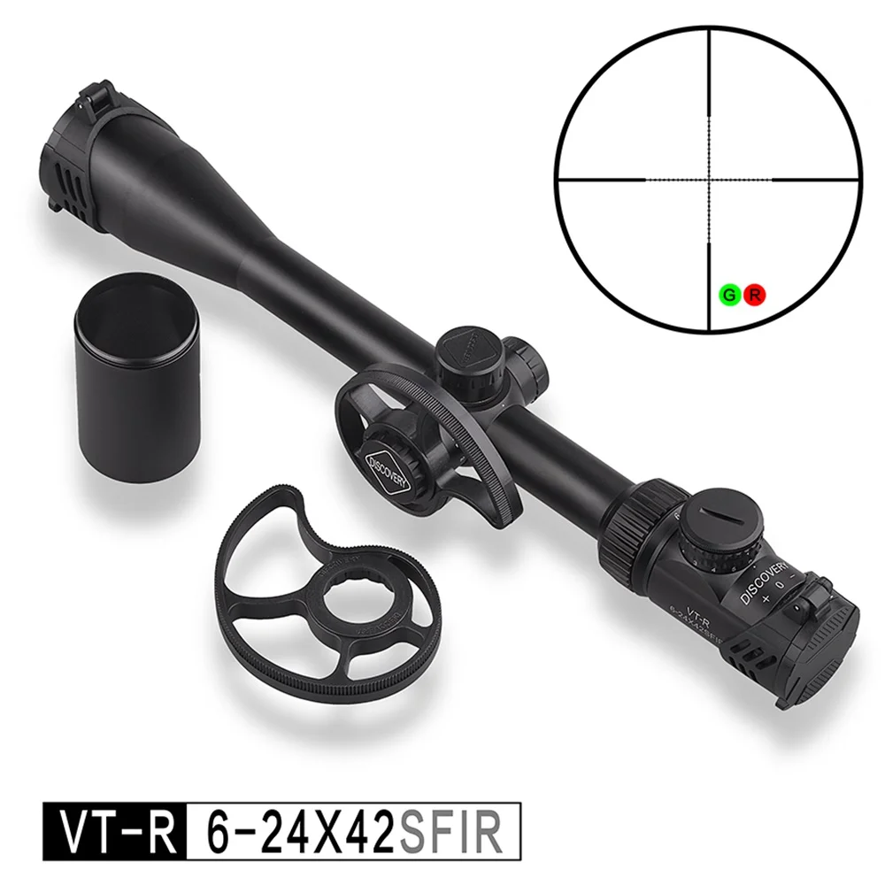 

DISCOVERY Optics VT-R 6-24X42 SFIR Hunting Riflescopes Long Range Shooting Collimator Scope Side Parallax Rifle Sights for .22LR