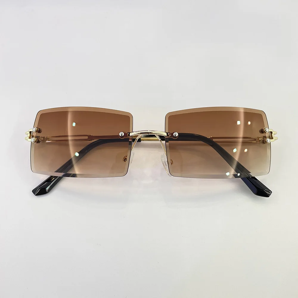 

Superhot Eyewear 0935 Fashion 2021 Women Rimless Small Rectangle Sun Glasses