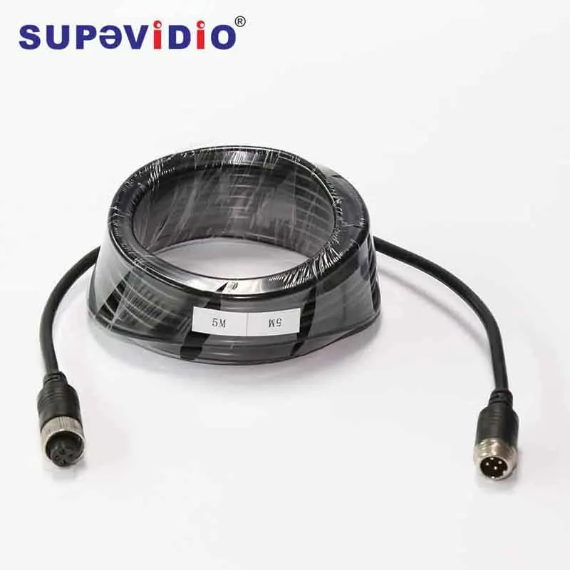 

Vehicle CCTV 4 Pin Aviation Connector Mini Din Extension Video Cable