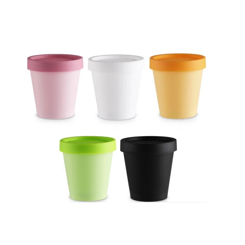 High quality Cheap Macaron Empty Oval Shape Plastic Jar In Bulk Big Cleansing Cream Wide Mouth For Face Mask