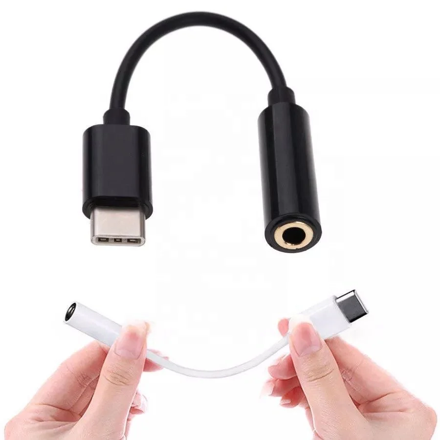 

USB Type C to 3.5mm Digital Audio Headphone Jack Adapter Type-C Cable for Mobile Phone, White