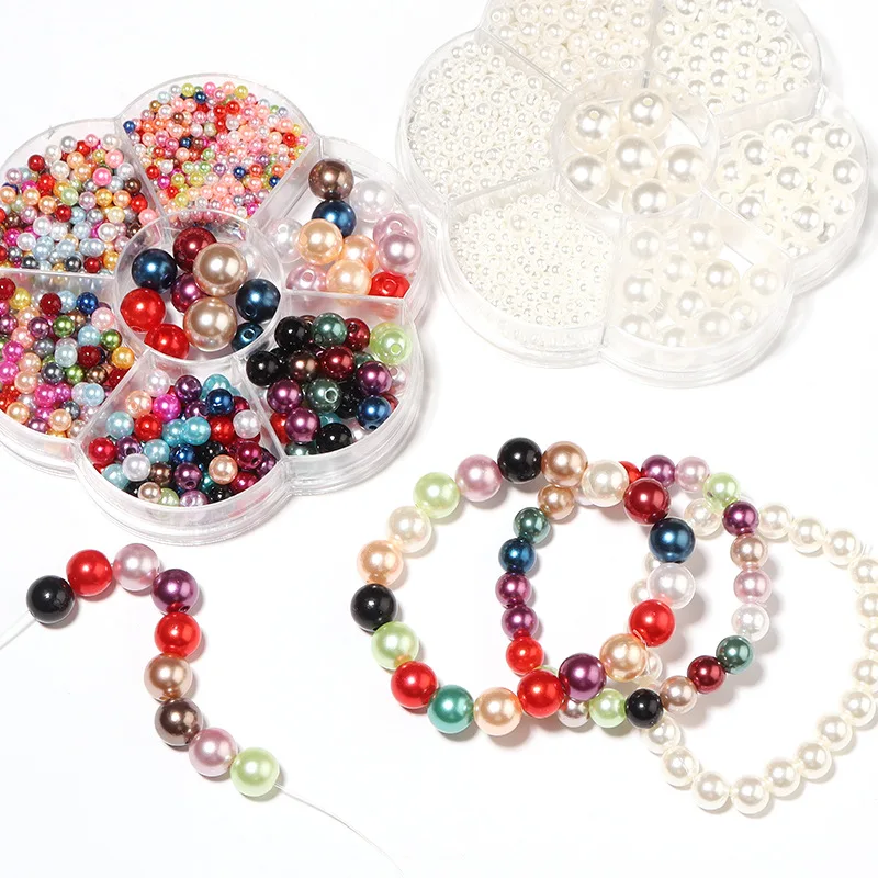 

Wholesale All Hole And Without Hole DIY Beads Acrylic Of Set , Accessories Imitation Pearl, Picture