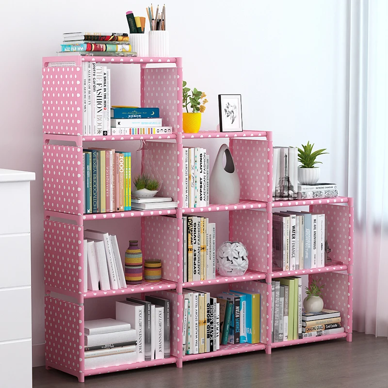 
DIY household simple storage cabinet adjustable bookcase large capacity bookshelf 
