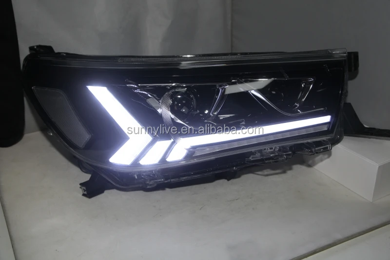 New Arrival led front light  for TOYOTA for HILUX VIGO Hilux Revo Headlights  Black Housing YZ