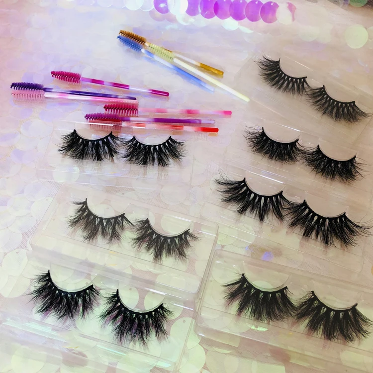 

JC Factory Wholesale Price 25mm 3d 6D Mink Eyelashes Real Siberian Mink 25mm Lashes With Customize Own Brand Box