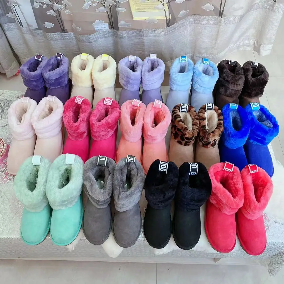 

Drop Shipping 2021 New Adult Children Kids Designer Boots Waterproof Wholesale Fur Winter Women Snow Boots