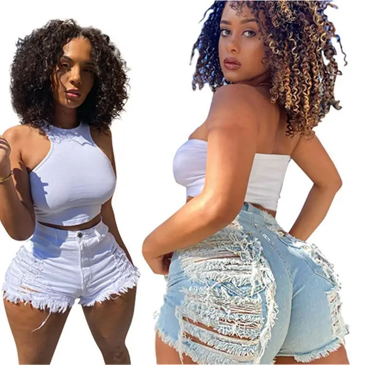 

Amelie Stylish Summer Sexy High Waist Denim Jean Shorts Women Ripped Jeans Shorts Pants