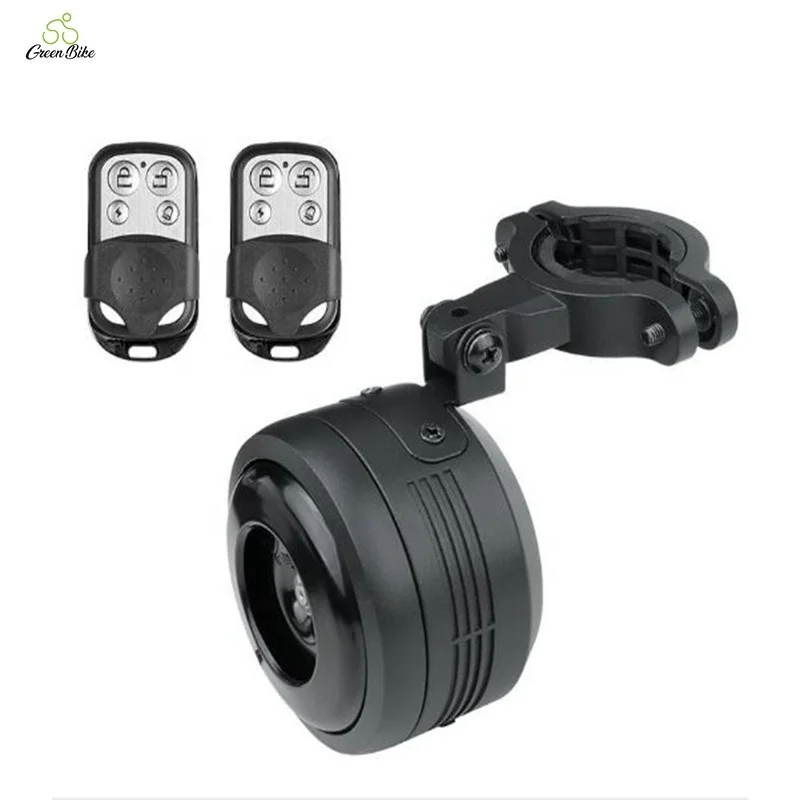 

Wireless Remote Control Scooter Horn Anti-theft Alarm 125 dB Bell 1300 mAH USB Charging Bike Electric Bell, Black