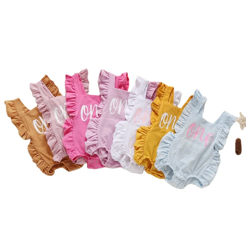 

Amazon Hot Selling Newborn Baby Clothes Sets 2Pcs Baby Clothes Set Girls Sleeveless Cotton Baby Clothing Sets, Mix color