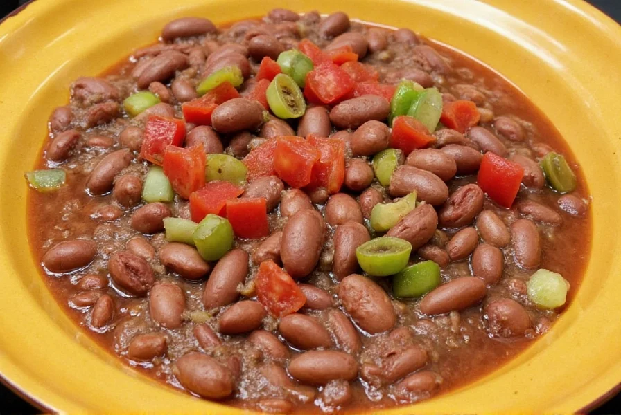 Borracho beans in a slow cooker