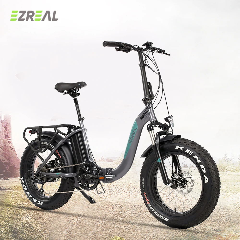 

EZREAL EUROPEAN WAREHOUSE STOCK ebike fat folding ebike with LCD display electric bicycles for sale