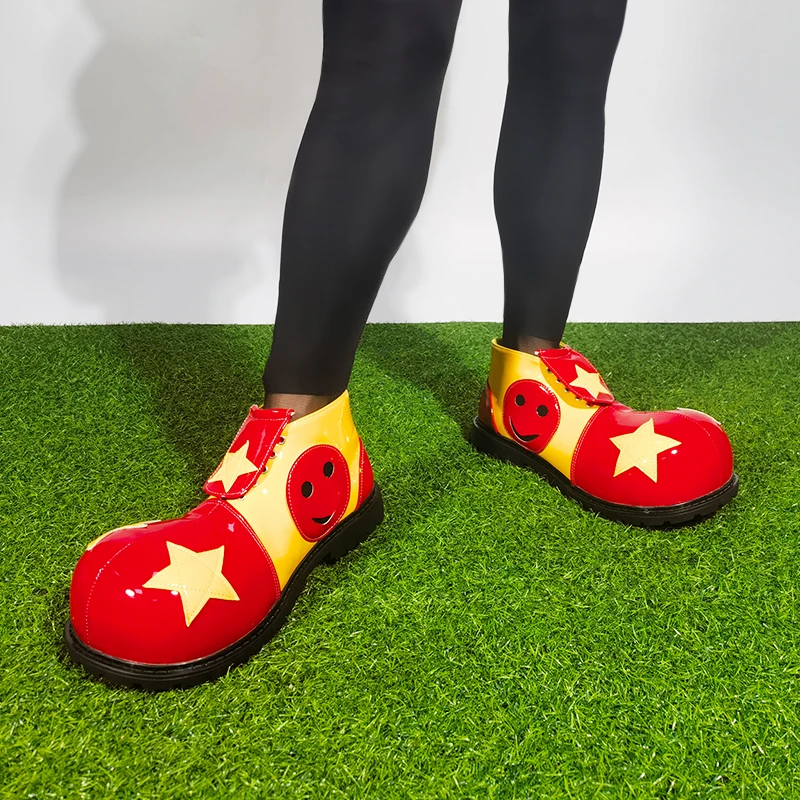 Wholesale Showtime Red Clown Shoes Two Link Upper Special Purpose Circus Clown Shoes Custom Stage Performance Clown Shoes