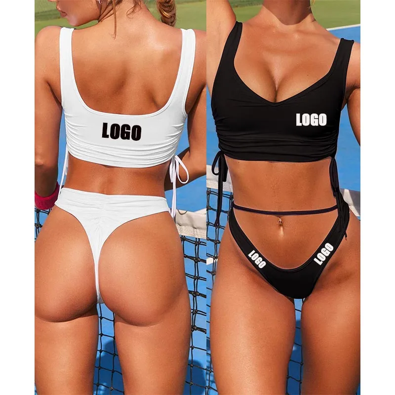 

Wholesale Sexy Bikini Women Swimsuit Female Beach Swim Wear Push up Thong Brazilian Bikini Set White Bathing Suit