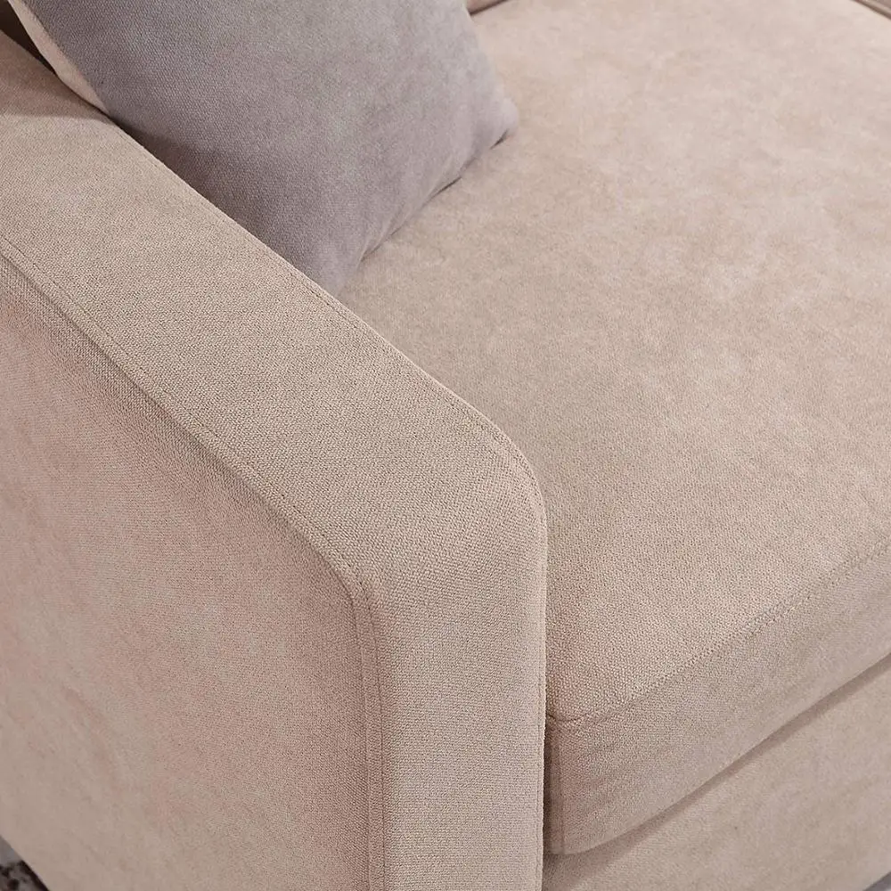 
Convertible Sectional living room wood Sofa Couch Modern Linen Fabric L-Shape Couch for Small Space Beige Dark Gray Light Gray 