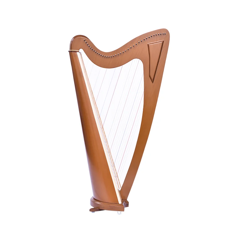 

2020 Hot Sell 38 String Round Back Harp Maple, Brown