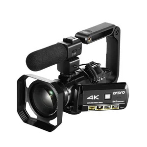 4K Video Camera Microphone LED Light