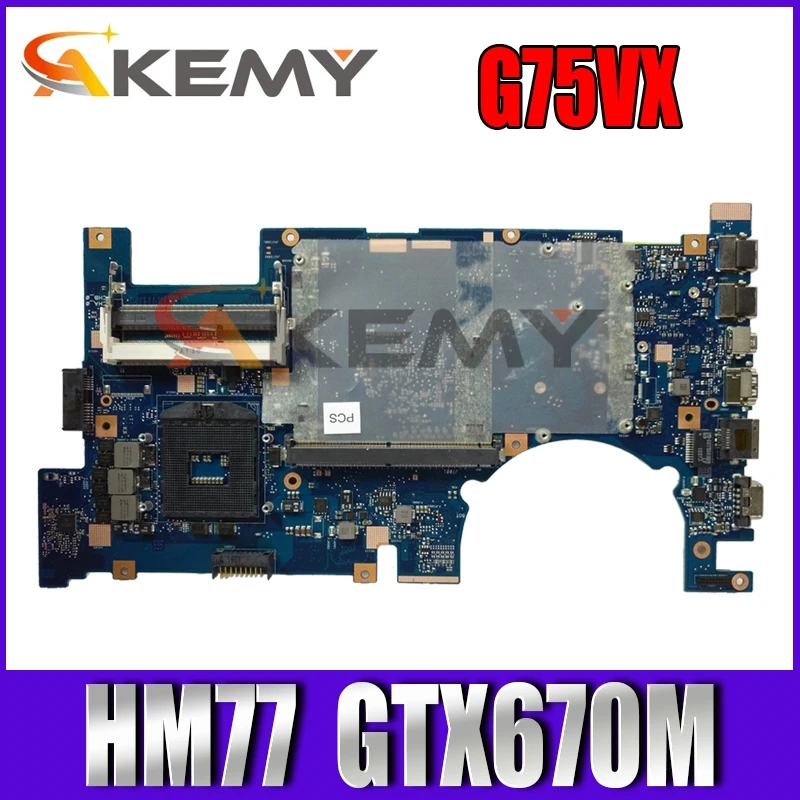 

G75VX Motherboard HM77 For Asus 3D LCD Connector Support GeForce GTX 670M 60-NLEMB1001-C03 100% Tested Working Well