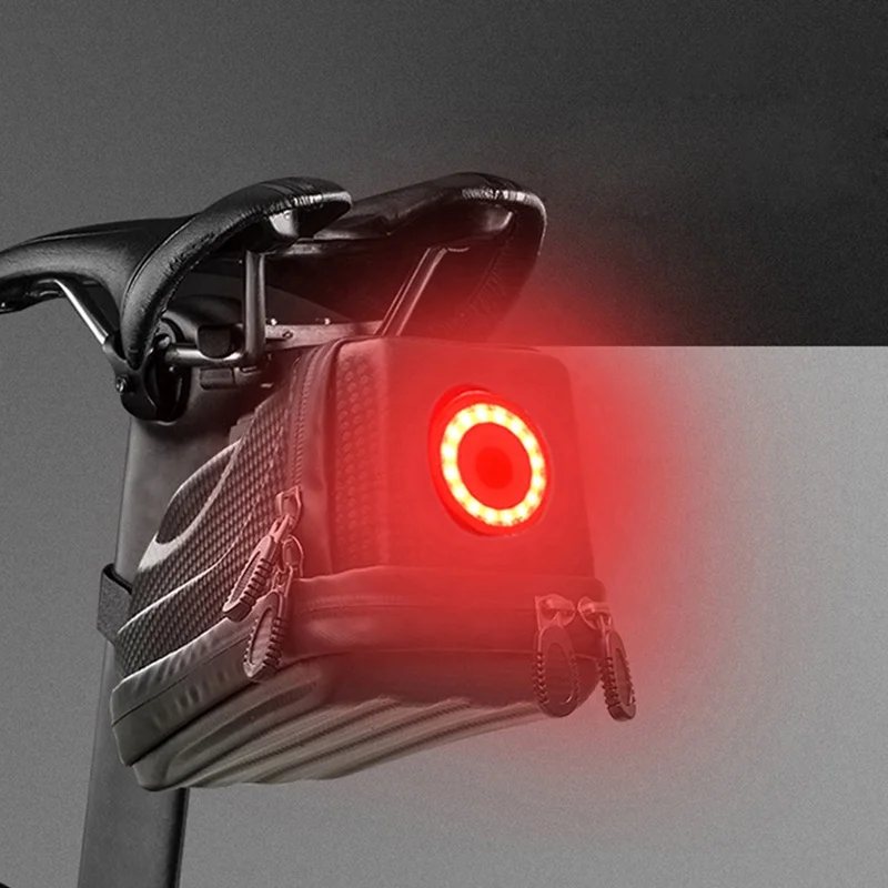 

V-coool 2020 Road Bike Saddle Bag with Tail Light Waterproof Bicycle Seat Bag