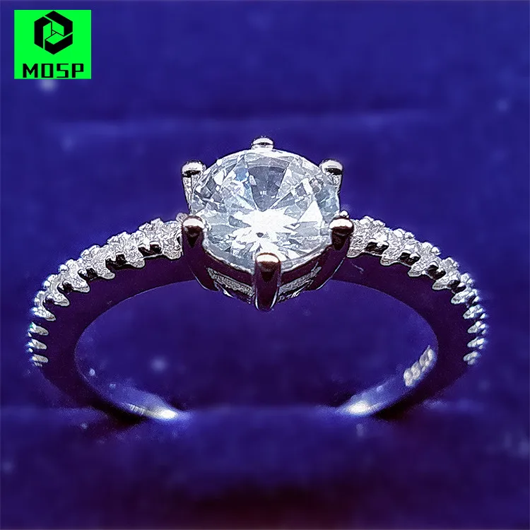 

Wholesale customized fashion female 925 sterling silver diamond ring jewelry rings