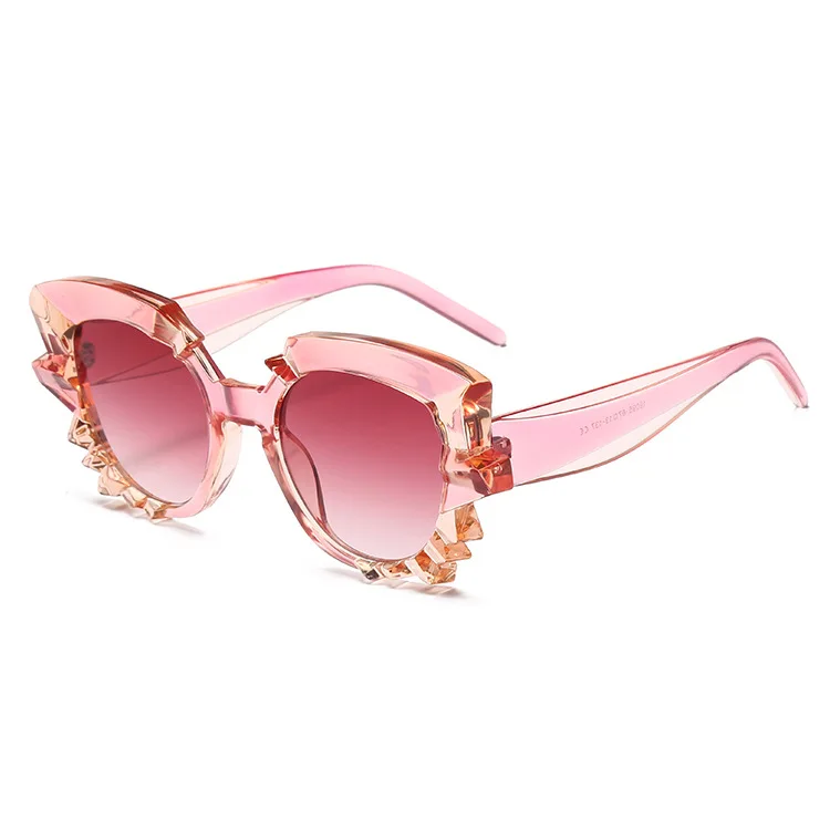 

2021 Fashion Cat eye sunglasses Trendy Retro Vintage Shades Frame Triangle Cheap sunglasses
