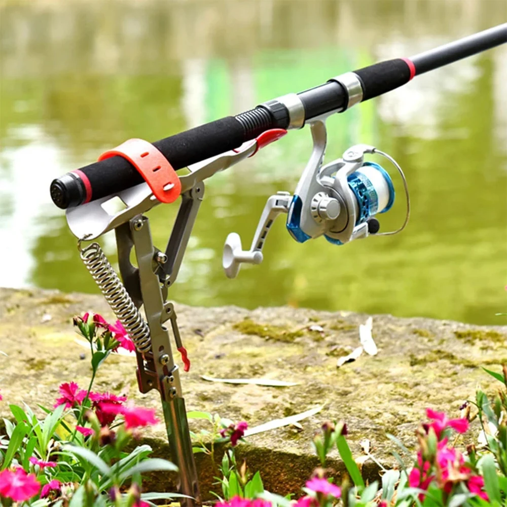 

Newbility 2021 Single Spring Stainless steel Rubber pole metal spring fishing rod holder attachment