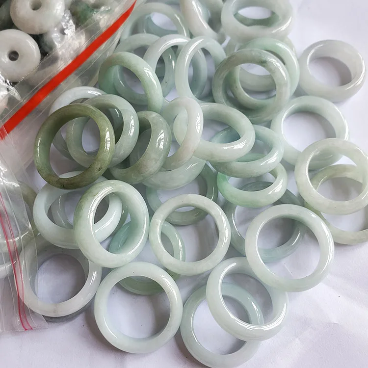 

Natural stone A grade Burmese Real Jade Rings