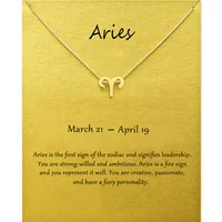 

18K Gold Plated Zodiac Sign Pendant Horoscope Necklace For Women Jewelry