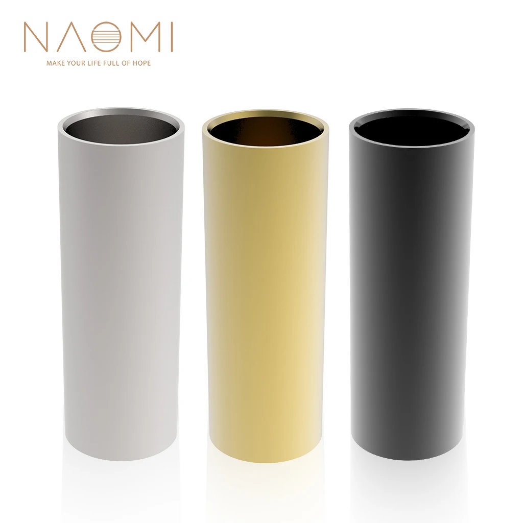 

NAOMI 70mm/2.75"Stainless Steel Guitar Slides Metal Hard-chrome Plated Finger Slide for Electric Acoustic Guitar Bass, Silver/gold/black