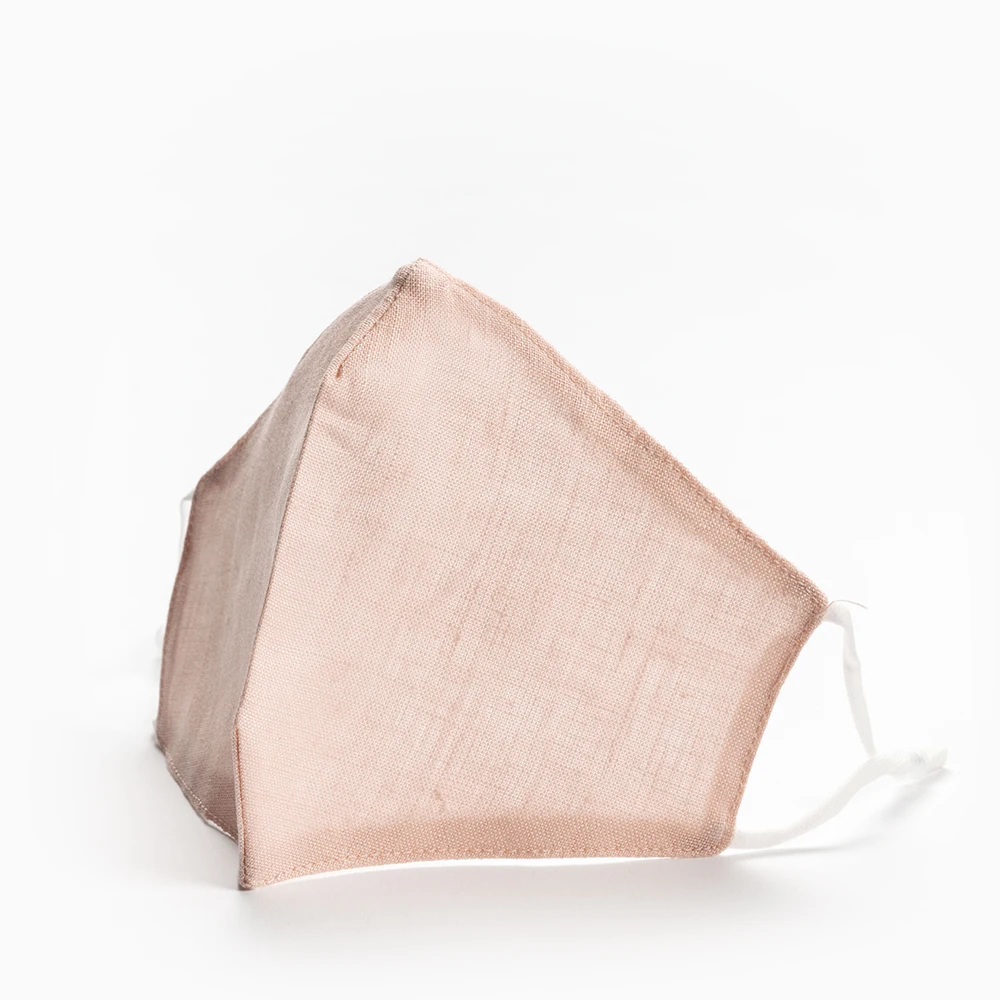 
Linen Life Casual Washable Reusable Pink Linen Facemask With Bag 