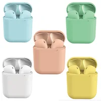 

New Macaron Design Inpods12 Wireless Earbuds Bass Sound V5.0 Earphone Colorful Soft Touch TWS Inpods 12 Bluetooth Headset