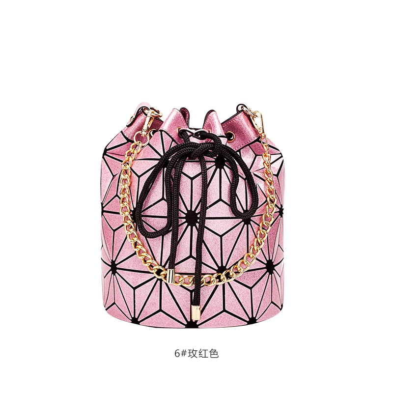 

Geometric Big Capacity Handbag Fashion Luminous Women Bucket Bags/